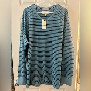 NEW Sun + Stone Men's Waffle Knit Blue Shirt Size XXL